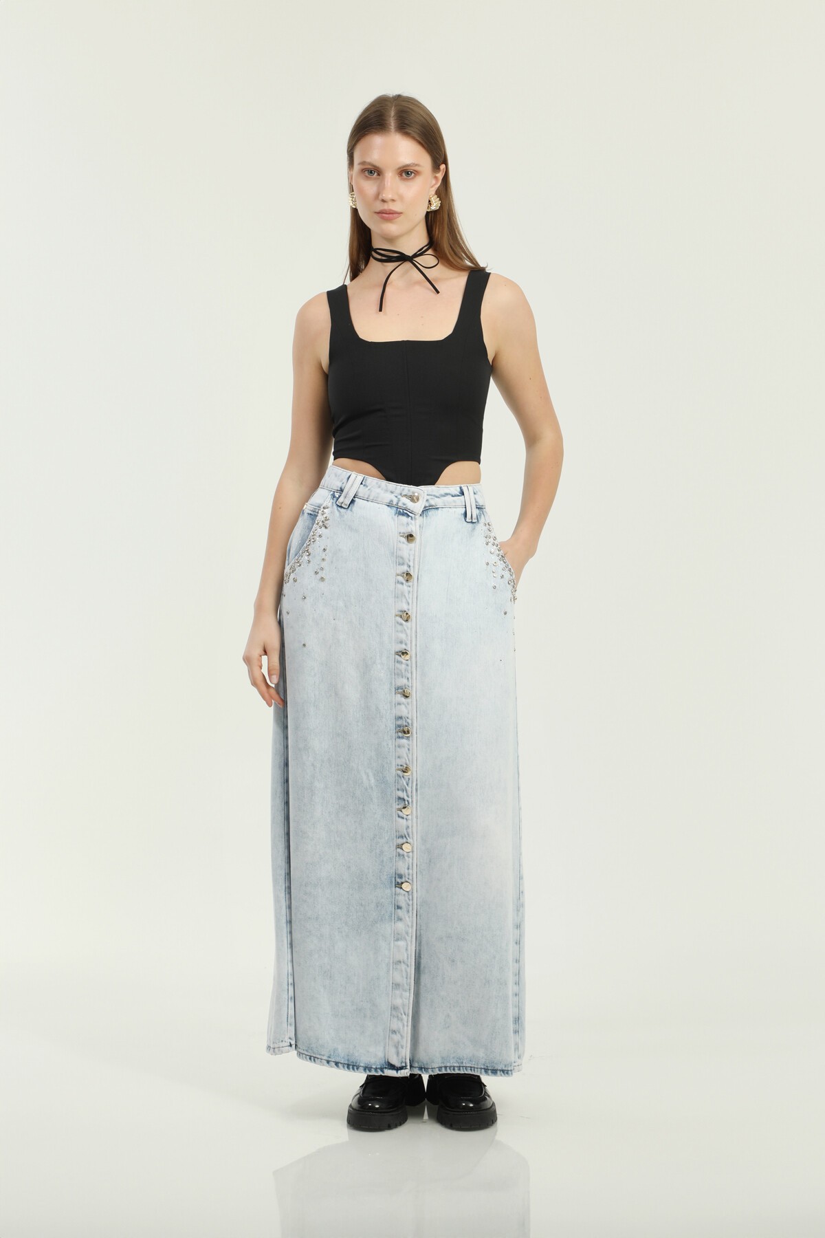 BATTAL ETEK UZUN CEP AĞZI  DÜĞMELİ