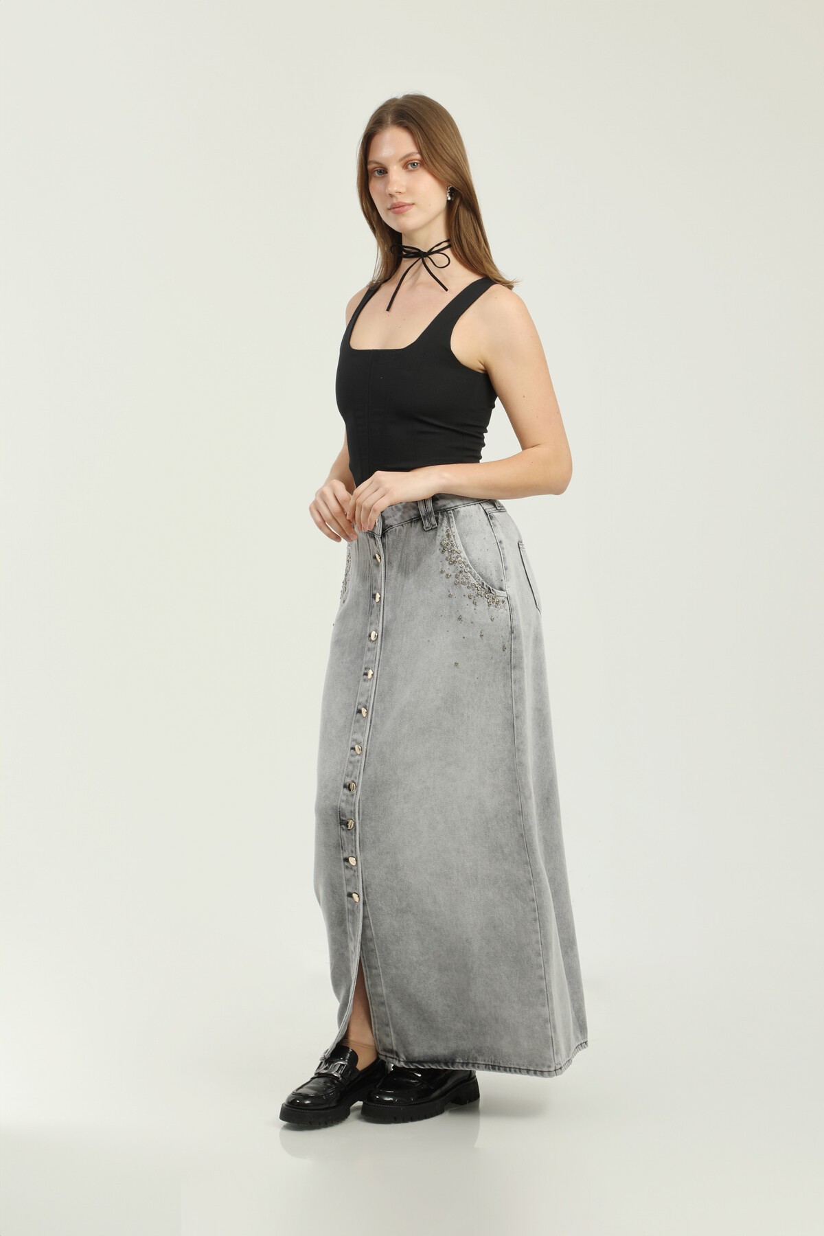 BATTAL ETEK UZUN ÖNÜ DÜĞMELİ