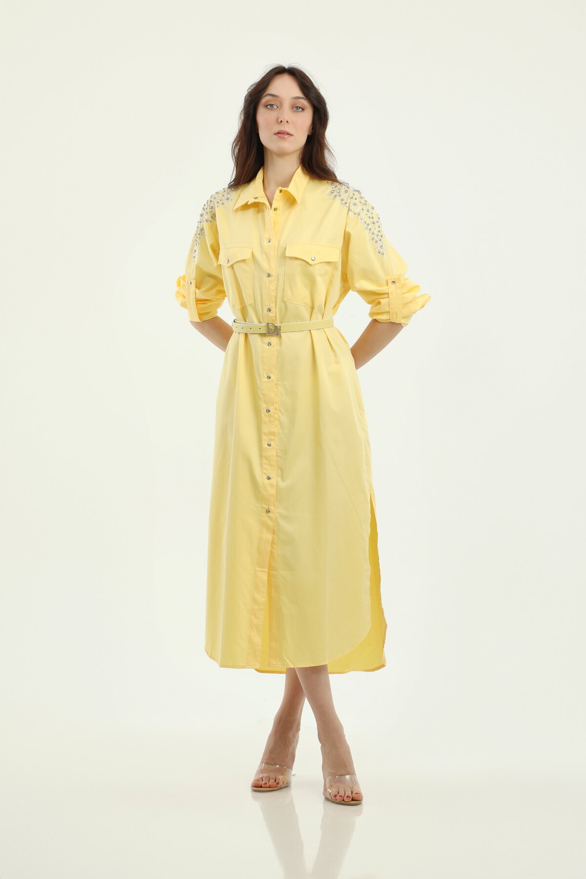 ELBİSE UZUN POPLİN