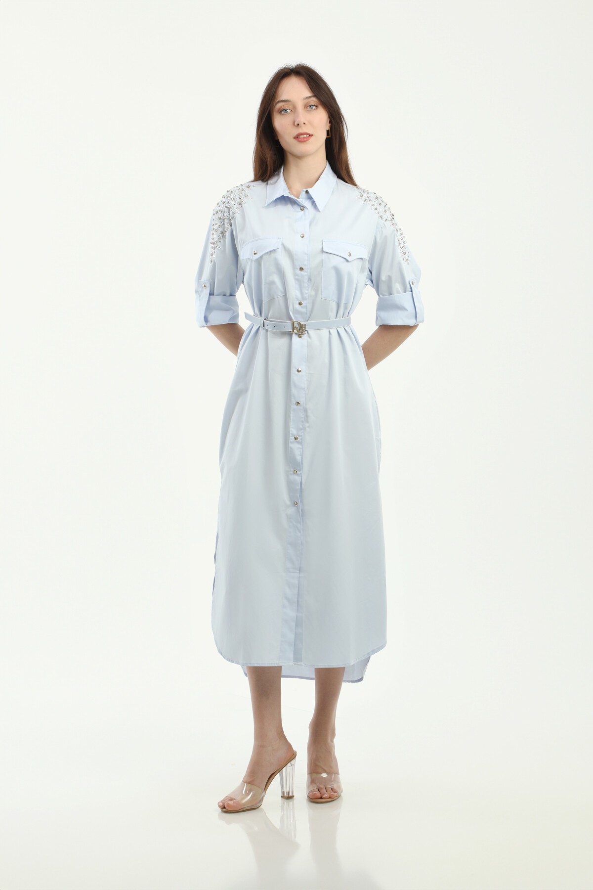 ELBİSE UZUN POPLİN