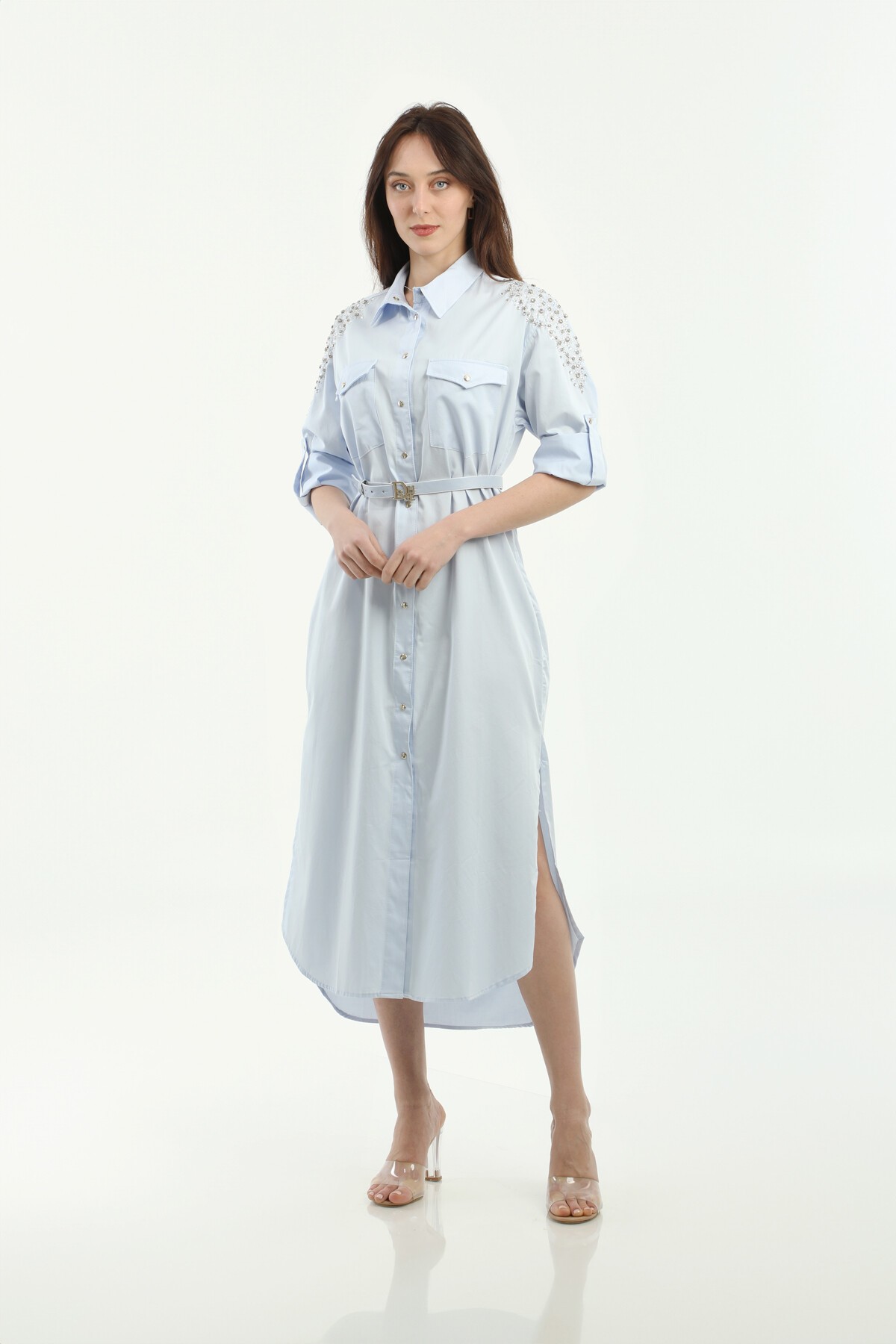 ELBİSE UZUN POPLİN