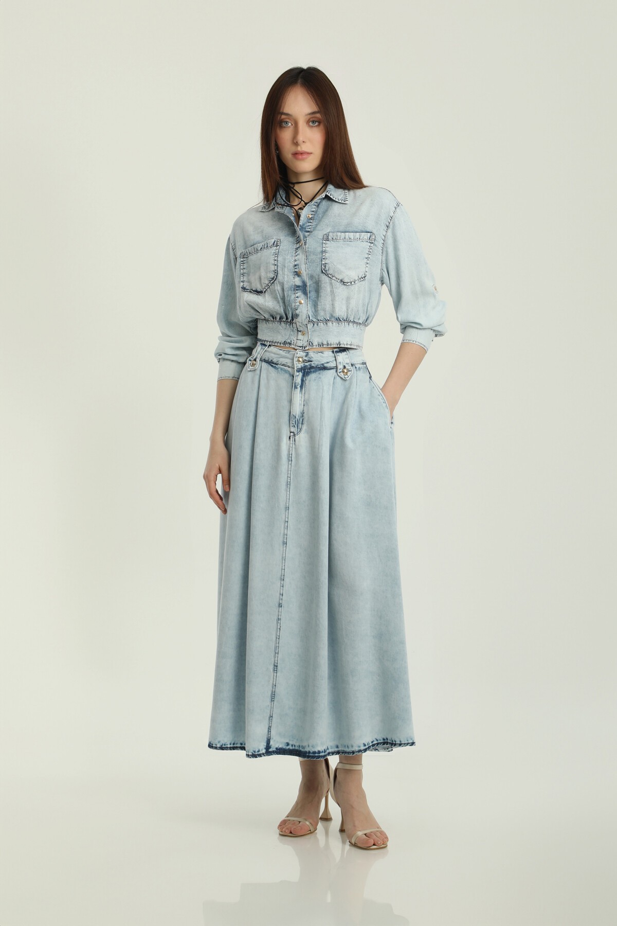 ETEK ÖNÜ PİLELİ UZUN ETEK