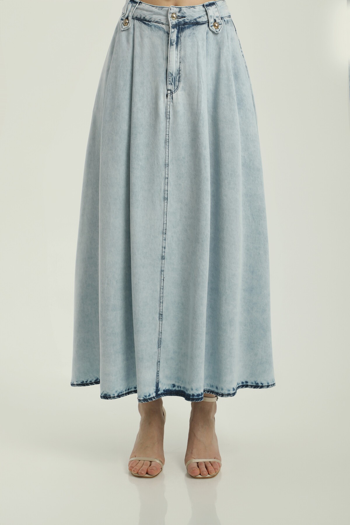 ETEK ÖNÜ PİLELİ UZUN ETEK