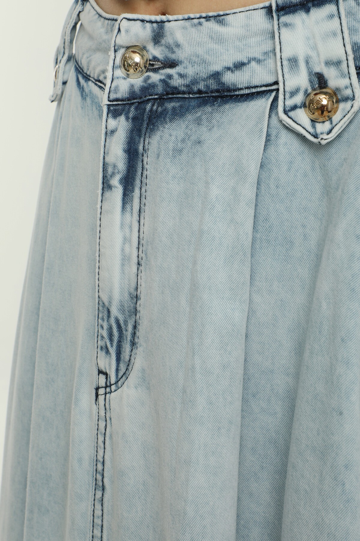 ETEK ÖNÜ PİLELİ UZUN ETEK