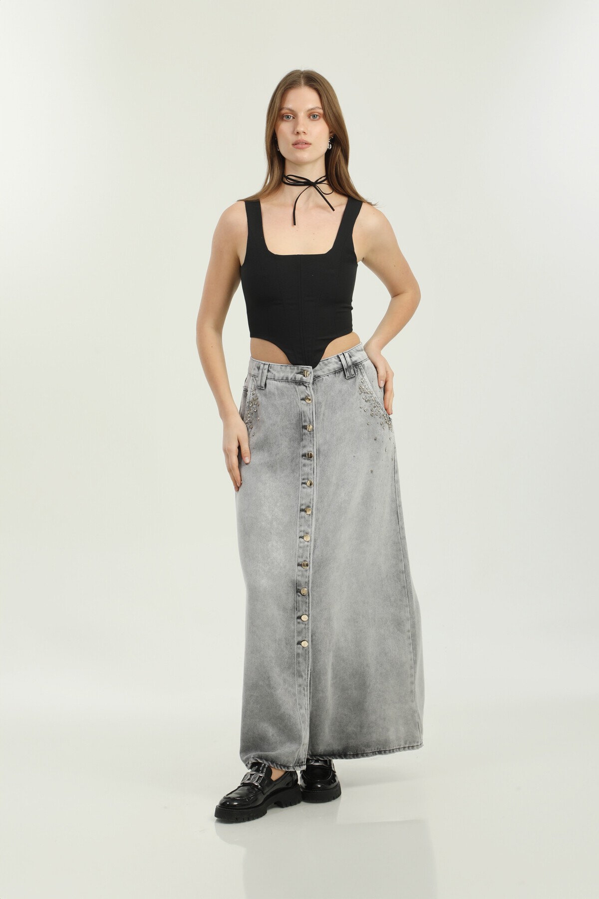 BATTAL ETEK UZUN ÖNÜ DÜĞMELİ